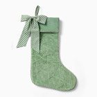 Star Stitch Velvet Quilted Stocking