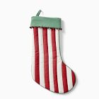 Quilted Stripe Stocking - Red
