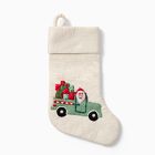 Felt Santa in Truck Stocking