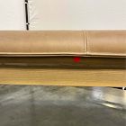 Open Box: Charlotte Leather Bench (59") - Palermo Drift, Natural Whitewash Ash, Carbon Black