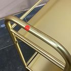 Open Box: Deco Curve Metal Wall Shelf, Double (20" x 22") - Antique Brass