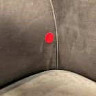 Open Box: Opelika Leather Swivel Chair (37") - Nubuck Cigar