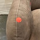 Open Box: Opelika Leather Swivel Chair (37") - Nubuck Cigar