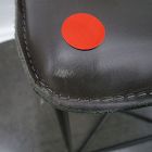 Open Box: Slope Counter Stool (26"H) - Saddle Leather Slate, Charcoal