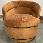 Open Box: Viv Swivel Chair - Deluxe Velvet Cinnamon