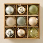 Medium Glass Ball Ornaments (Set of 9) - Coastal