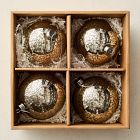Large Glass Ball Ornaments (Set of 4) - Mercury