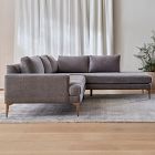 Andes 2-Piece Bumper Chaise Sectional (90"&ndash;105")