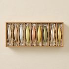 Medium Glass Marquise Ornaments (Set of 9) - Pastel