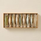 Medium Glass Marquise Ornaments (Set of 9) - Coastal