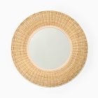 Rattan Round Wall Mirror (24")