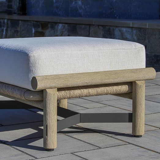 Fairbourne Teak Outdoor Ottoman by West Elm