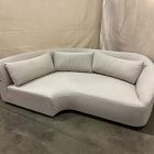 Open Box: Aviana, Right Arm Wedge Return Sofa (50"W) - Performance Yarn Dyed Linen Weave Oatmeal, Cool Walnut