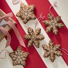 Felt Gingerbread Snowflake Ornaments (Set of 5)