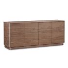 Rina Curved Oak Pedestal Sideboard (72")