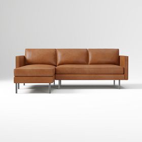 Axel Leather 2-Piece Chaise Sectional (91