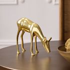Metal Reindeer Objects - Brass