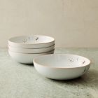 Holiday Skier Stoneware Pasta Bowl Sets
