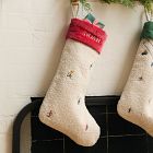 Skier Boucle Applique Stockings