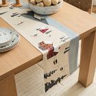 Retro Skier Printed Table Runner