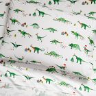 Glow-in-the-Dark Christmas Dino Standard Pillowcase