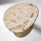 Alora Solid Wood &amp; Marble C-Side Table (14")