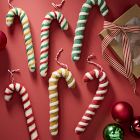 Large Felt Candy Cane Ornaments (Set of 6)