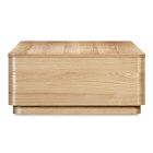 Rina Curved Oak Pedestal Storage Coffee Table (55")