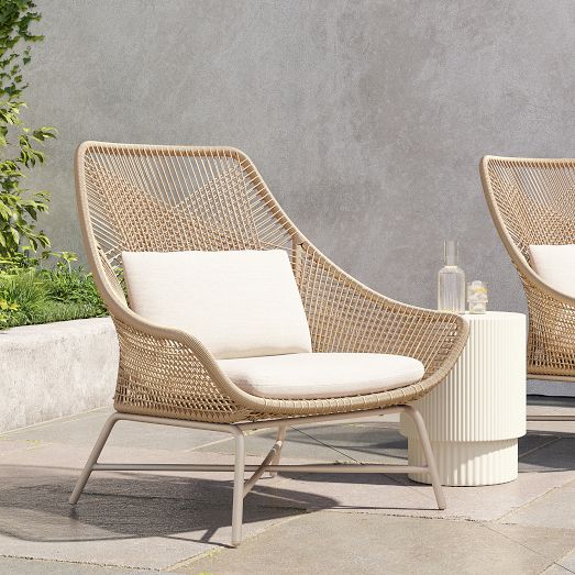 Outdoor Huron Lounge Chair, Large, Seal, Set of 2, West Elm