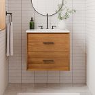 Mid-Century Floating Single Bathroom Vanity (24")