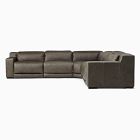Dalton Motion Reclining Leather 5-Piece L-Shaped Sectional (127")