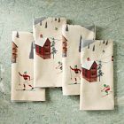 Retro Skier Printed Napkin Sets