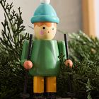 Skier Wood Stocking Holder