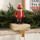 Skier Wood Stocking Holder