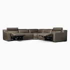 Dalton Motion Reclining Leather 5-Piece L-Shaped Sectional (127")