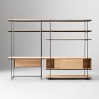 Pierce Wall Desk w/ Wide Bookshelf (110")