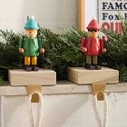 Skier Wood Stocking Holder