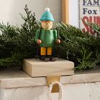 Skier Wood Stocking Holder