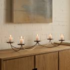 Open Box: Curved Metal Votive Centerpiece, 5 Piece - Brass