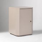 Open Box: Essex Lacquered Nightstand (18") - Taupe, Burnished Brass