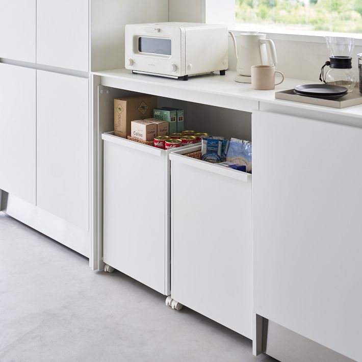 Yamazaki Tower Two-Tier Hideaway Storage Cart | West Elm