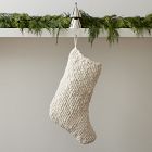 Chunky Alabaster Knit Stocking