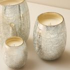 Silver Crackle Mercury Candles - Balsam &amp; Cedar