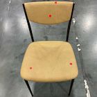Open Box: Alessio Leather Dining Chair - Ludlow Leather Cumin, Textured Antique Bronze With Champagne Bronze Accent