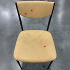 Open Box: Alessio Leather Dining Chair - Ludlow Leather Cumin, Textured Antique Bronze With Champagne Bronze Accent