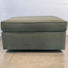 Open Box: Harris Petite Ottoman - Performance Velvet Dark Olive