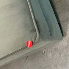 Open Box: Harris Petite Ottoman - Performance Velvet Dark Olive