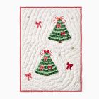 Christmas Bows &amp; Trees Reversible Baby Quilt