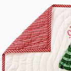 Christmas Bows &amp; Trees Reversible Baby Quilt