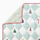 Festive Fun Harlequin Print Patchwork Quilt &amp; Shams